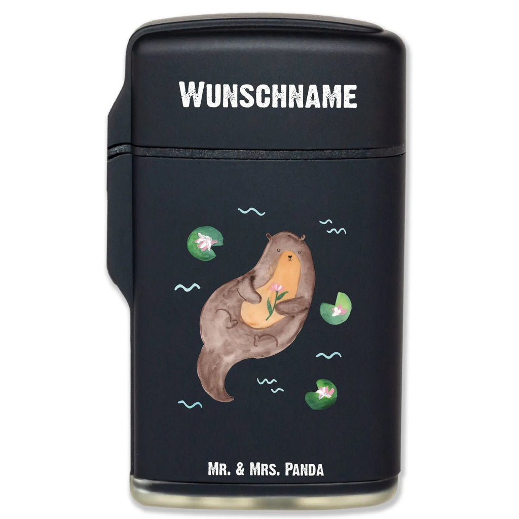 Personalised lighter otter Water Lily otter, marten, sea otter, European otter, water mammal, aquatic animal, baby otter, predator, water, otter gifts, animal lover, gift ideas for animal lovers, animal, mammal, water animal, gifts for people in love