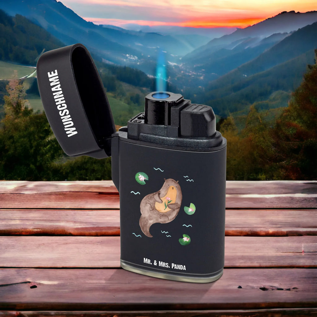 Personalised lighter otter Water Lily otter, marten, sea otter, European otter, water mammal, aquatic animal, baby otter, predator, water, otter gifts, animal lover, gift ideas for animal lovers, animal, mammal, water animal, gifts for people in love