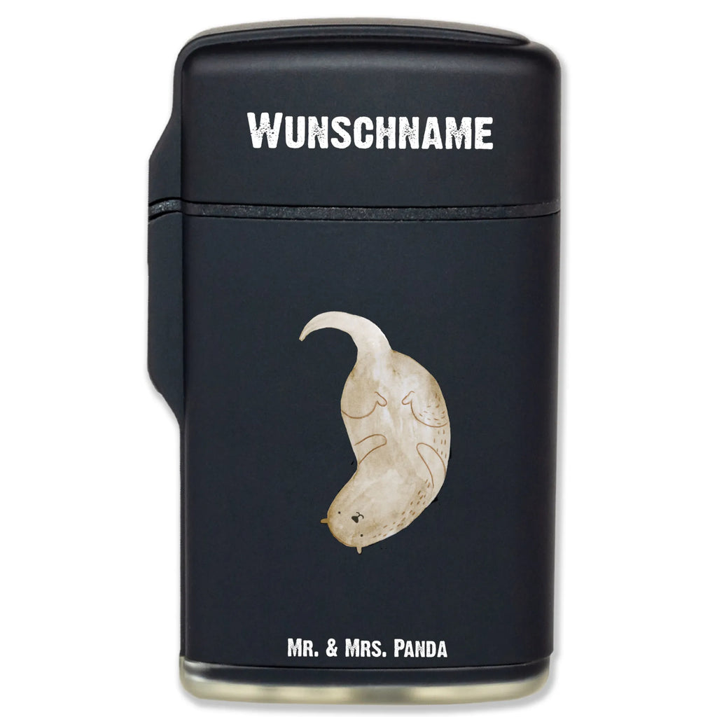 Personalised lighter otter upside down otter, marten, sea otter, European otter, water mammal, aquatic animal, baby otter, predator, water, otter gifts, animal lover, gift ideas for animal lovers, animal, mammal, water animal, gifts for people in love, Otter Sea Otter Lake Otter