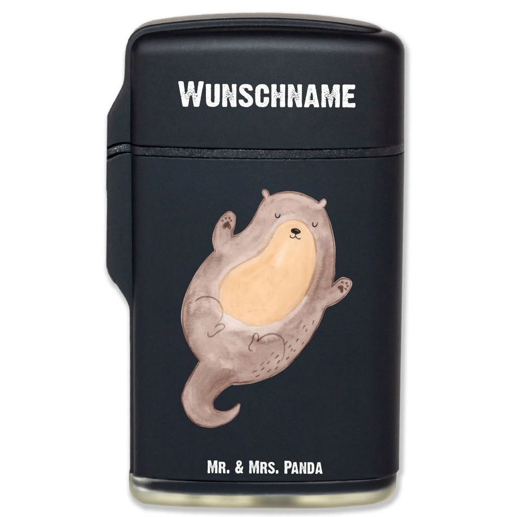 Personalised lighter otter Embrace otter, marten, sea otter, European otter, water mammal, aquatic animal, baby otter, predator, water, otter gifts, animal lover, gift ideas for animal lovers, animal, mammal, water animal, gifts for people in love, Otter Sea Otter Lake Otter