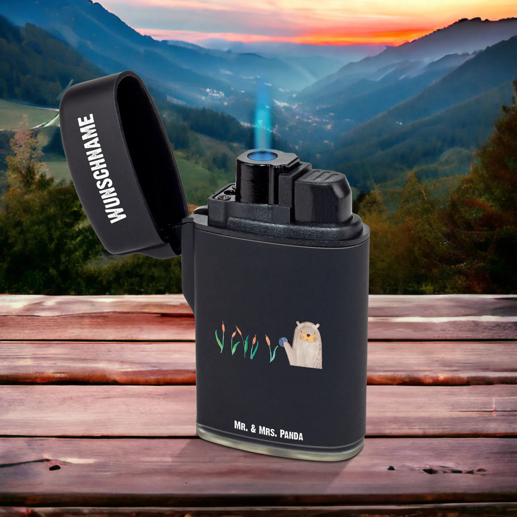 Personalised lighter otter Stone otter, marten, sea otter, European otter, water mammal, aquatic animal, baby otter, predator, water, otter gifts, animal lover, gift ideas for animal lovers, animal, mammal, water animal, gifts for people in love, Otter Sea Otter Lake Otter