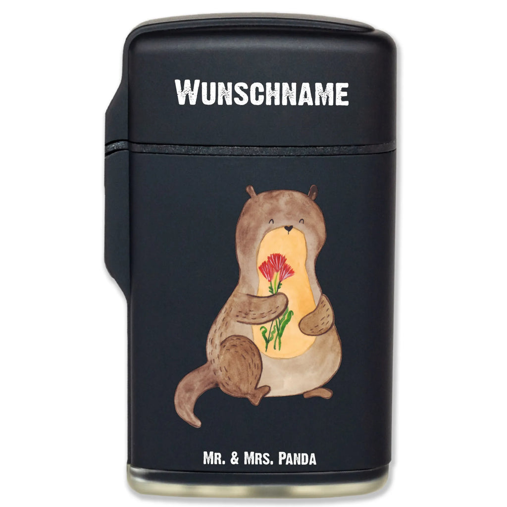 Personalised lighter otter Bunch of flowers otter, marten, sea otter, European otter, water mammal, aquatic animal, baby otter, predator, water, otter gifts, animal lover, gift ideas for animal lovers, animal, mammal, water animal, gifts for people in love, Otter Sea Otter Lake Otter