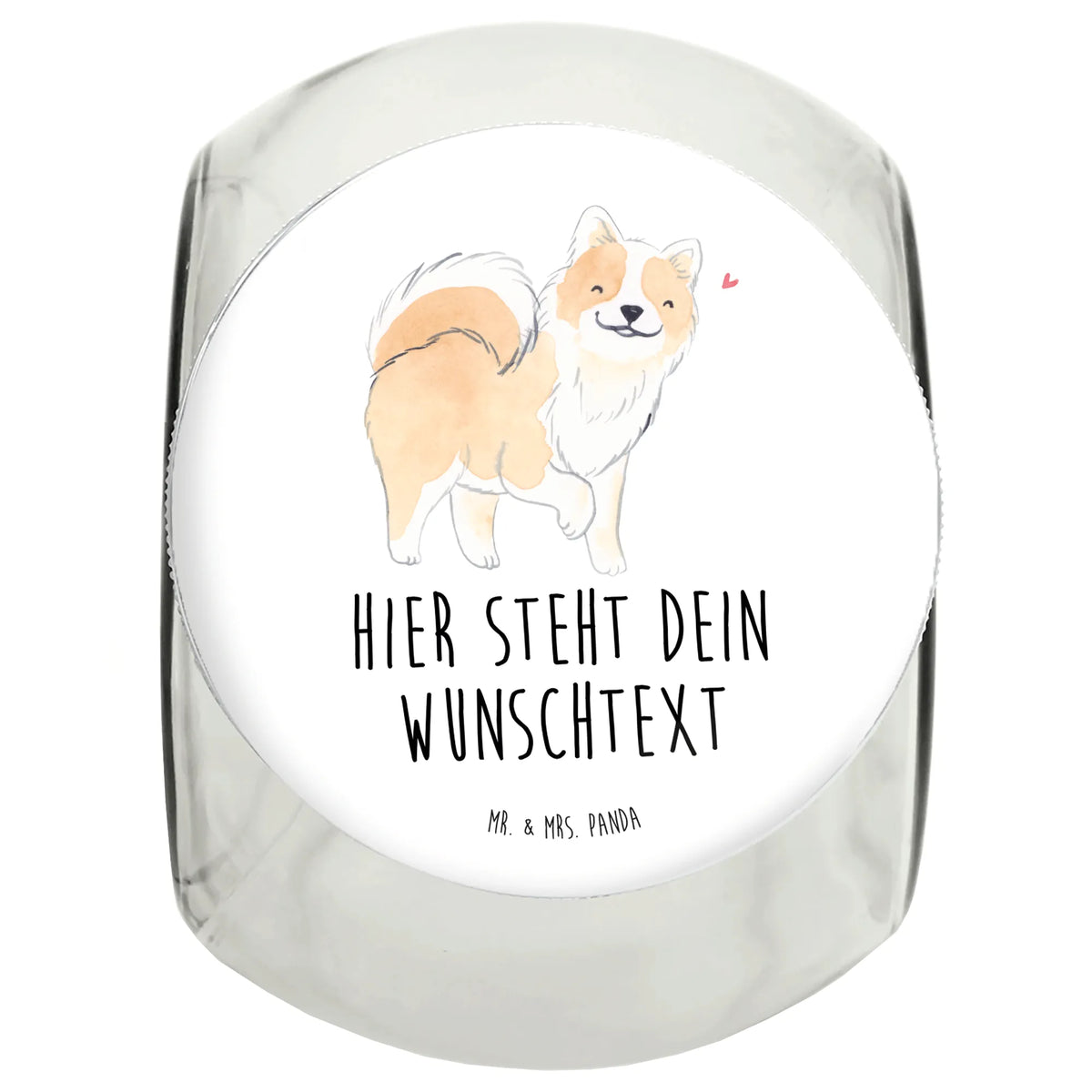 Personalized Treat Jar Icelandic Sheepdog Lifesaver gift, animal lover, giving, dog breed, purebred dog, dog owner, puppy