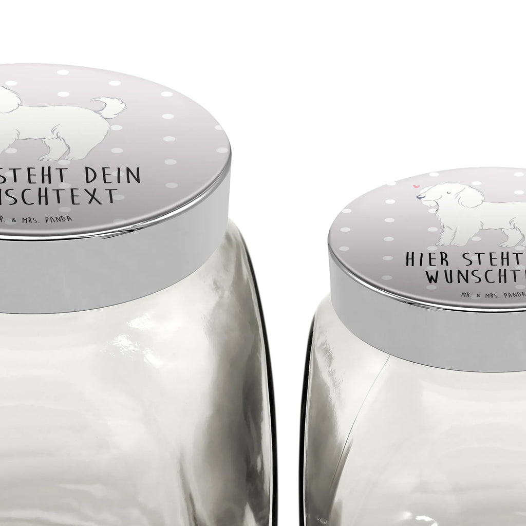 Personalized Treat Jar Bolognese Lifesaver Dog, dog breed, purebred dog, dog owner, gift, animal lover, giving, puppy