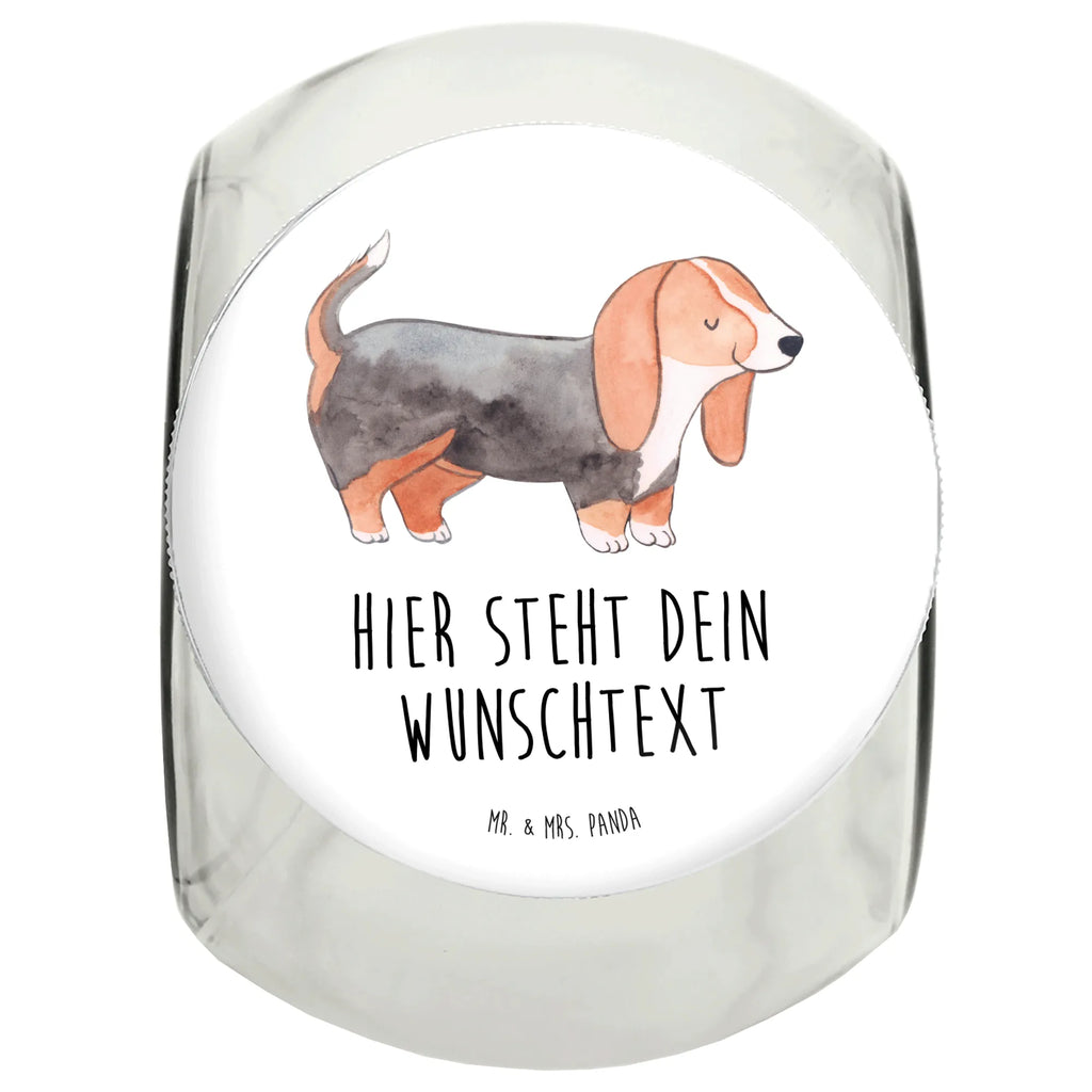 Personalizowany Słoik na Smakołyki Basset Hound ratownik Pies, rasa psa, pies rasowy, właściciel psa, prezent, miłośnik zwierząt, dawanie, szczeniak