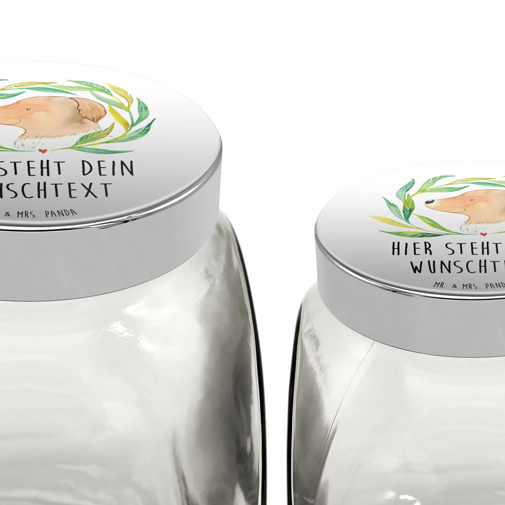 Personalizowany Słoik na Smakołyki pies kwiaty Pies, motyw psa, zwierzę domowe, rasa psa, miłośnik zwierząt, właściciel psa, powiedzenia