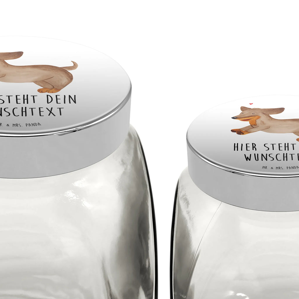 Personalizowany Słoik na Smakołyki pies Jamnik Pies, motyw psa, zwierzę domowe, rasa psa, miłośnik zwierząt, właściciel psa, powiedzenia