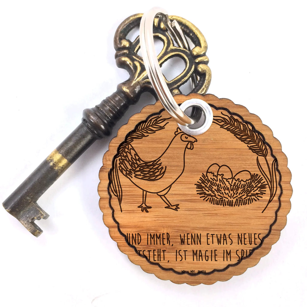 Wavy key ring Chicken Proud lucky charm, key ring, keychain, pendant, bag pendant, farm, farm animals, animals, hen, birth, eggs, pregnancy, magic, cock, saying, chicken, motivation, yard, country life