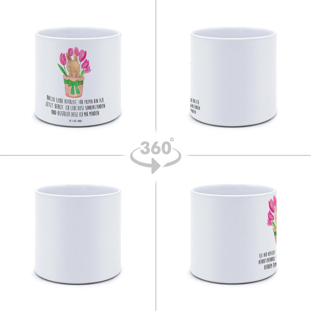 XL flower pot Rabbit Tulips Easter, Easter bunny