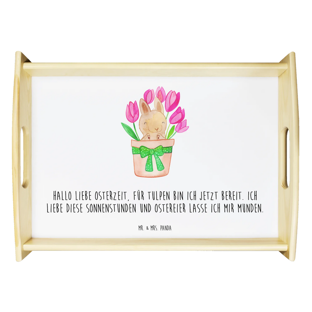 Serving tray Rabbit Tulips serving tray, tray, wooden tray, kitchen tray, breakfast tray, Easter, Easter bunny