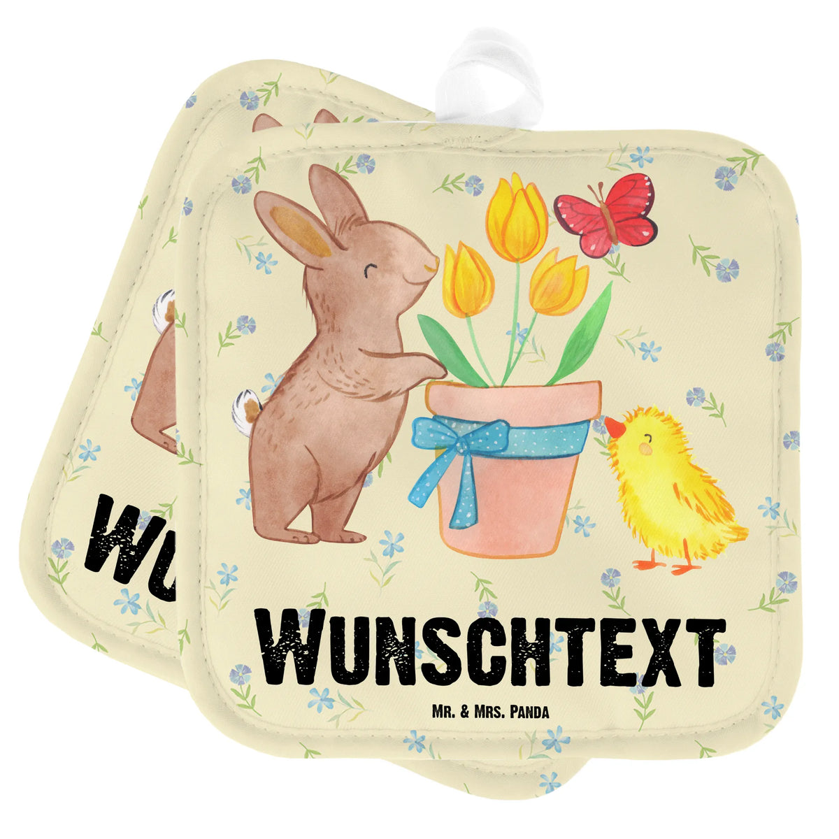Personalised pot holder Rabbit Chick Easter, Easter bunny