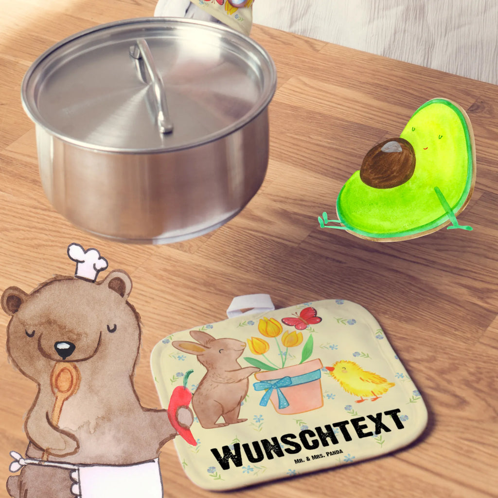 Personalised pot holder Rabbit Chick Easter, Easter bunny