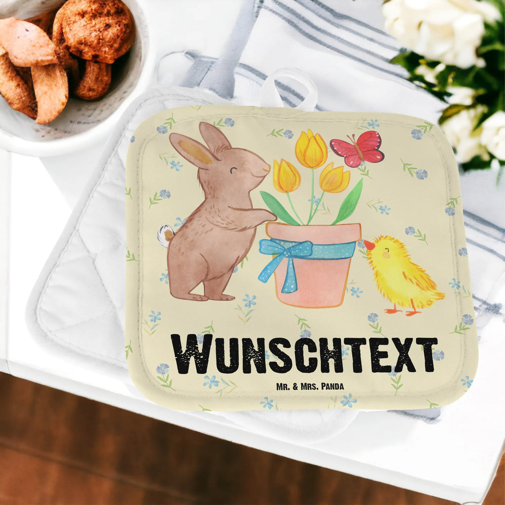 Personalised pot holder Rabbit Chick Easter, Easter bunny