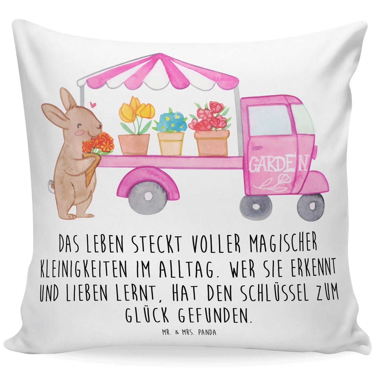 Cushion Easter Bunny Flower cart Easter bunny
