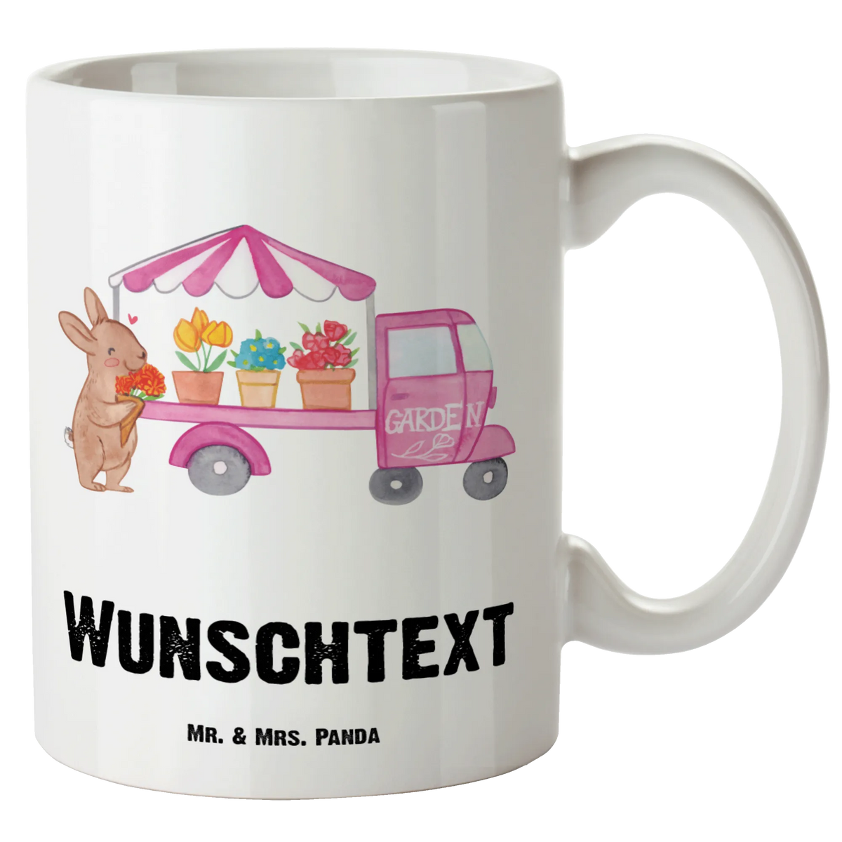 Personalised XL cup Easter Bunny Flower cart Easter, Easter bunny