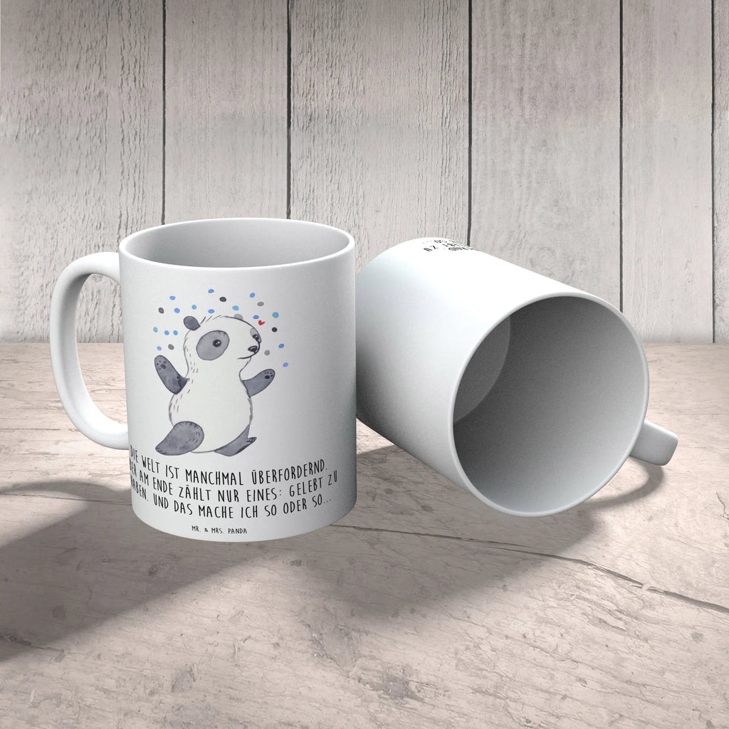 Tasse Panda Bipolar Teetasse, Kaffeetasse, Keramiktasse, Porzellantasse, Tasse mit Zitaten, Geschenktasse, Tasse mit Motiven, Tasse, Bürotasse, Bipolare Störung, Panda, bipolar