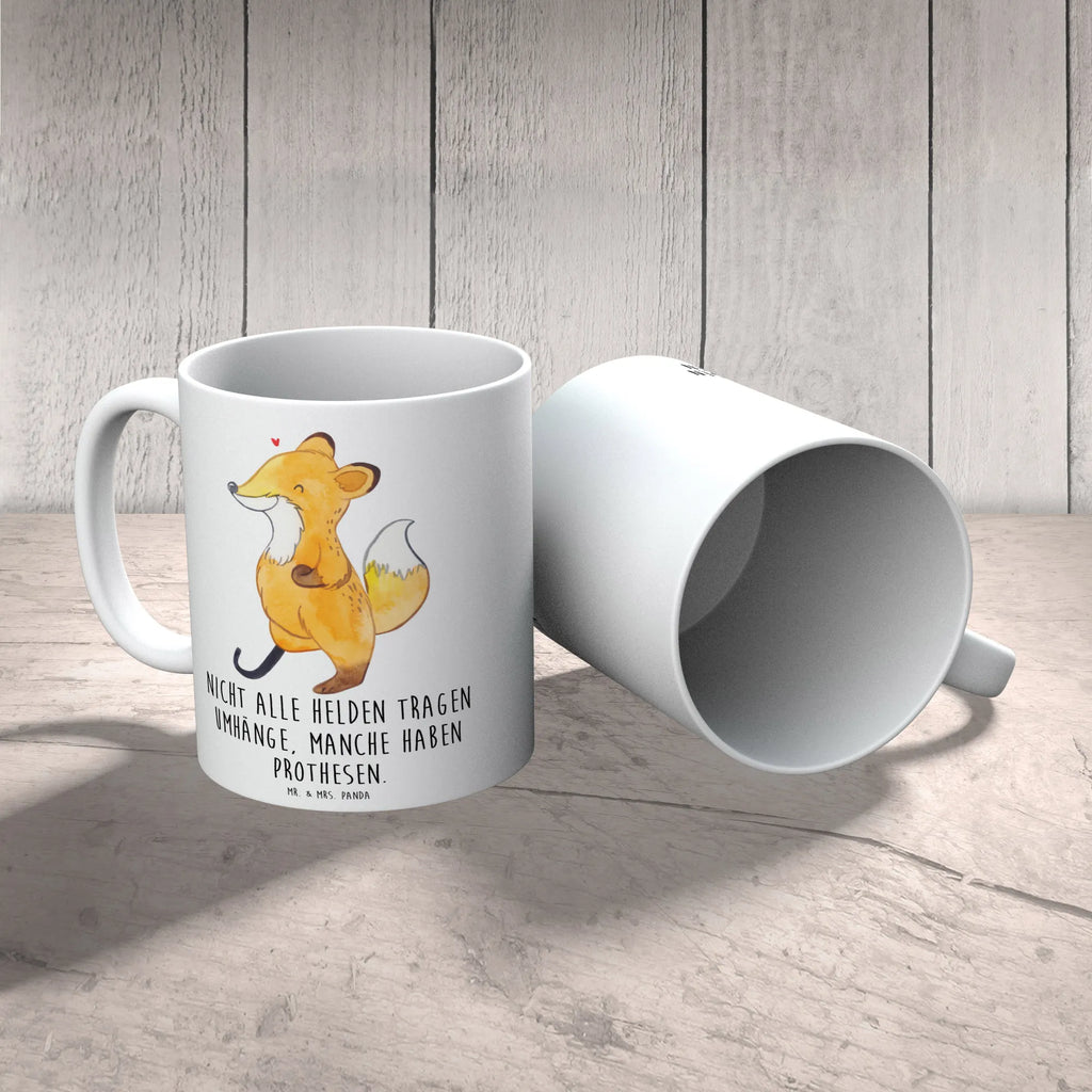 Mug Fox Leg prosthesis tea mug, latte mug, mug, gift mug, mug with designs, porcelain mug, office mug, ceramic mug, mug with quotes, coffee mug, personalized mug, custom mug, novelty mug