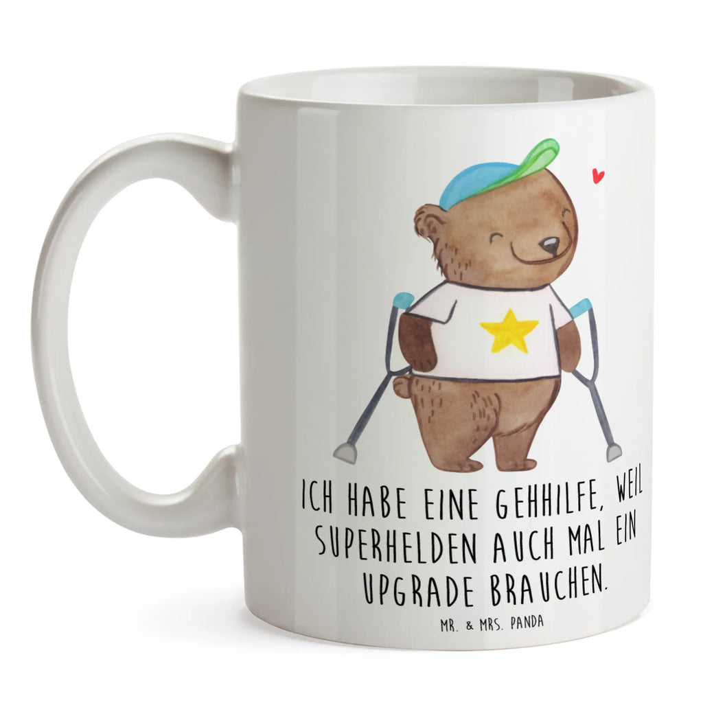 Kubek Niedźwiedź przyrządy do chodzenia Porzellantasse, Kaffeetasse, Geschenktasse, Tasse, Bürotasse, Tasse mit Motiven, Teetasse, Keramiktasse, Tasse mit Zitaten, Krücken, Bär, Gehhilfe