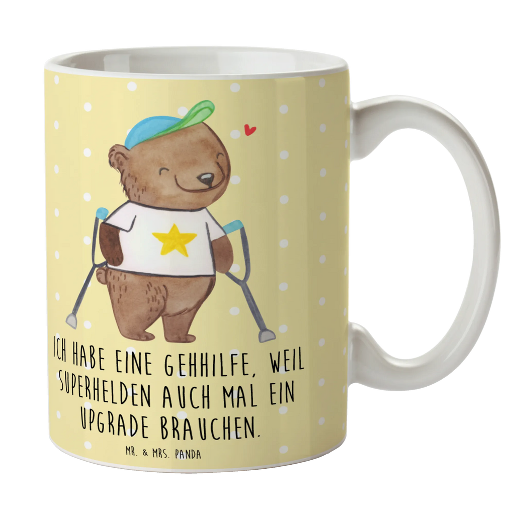 Kubek Niedźwiedź przyrządy do chodzenia Porzellantasse, Kaffeetasse, Geschenktasse, Tasse, Bürotasse, Tasse mit Motiven, Teetasse, Keramiktasse, Tasse mit Zitaten, Krücken, Bär, Gehhilfe