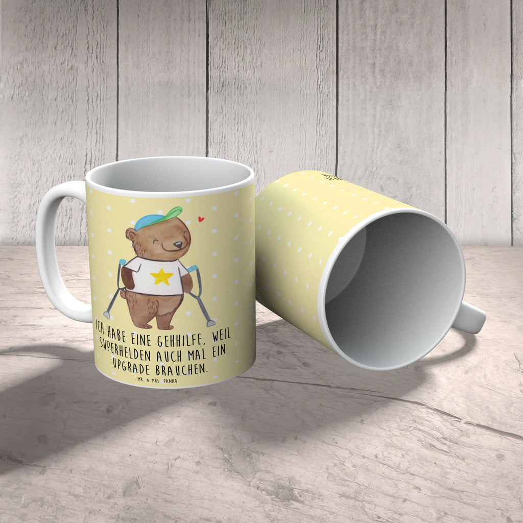 Kubek Niedźwiedź przyrządy do chodzenia Porzellantasse, Kaffeetasse, Geschenktasse, Tasse, Bürotasse, Tasse mit Motiven, Teetasse, Keramiktasse, Tasse mit Zitaten, Krücken, Bär, Gehhilfe