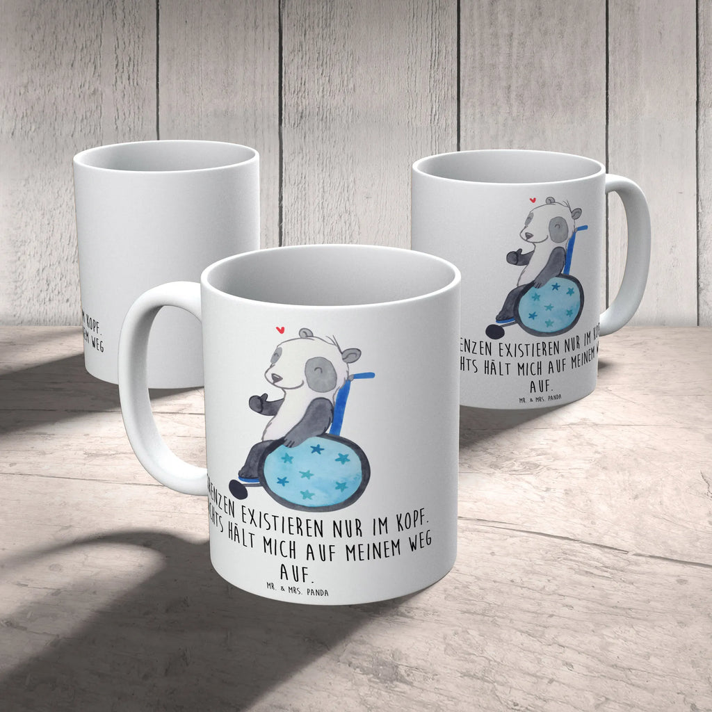 Kubek Panda wózek inwalidzki Teetasse, Bürotasse, Tasse mit Zitaten, Tasse mit Motiven, Geschenktasse, Keramiktasse, Tasse, Porzellantasse, Kaffeetasse, Rollstuhl, Panda