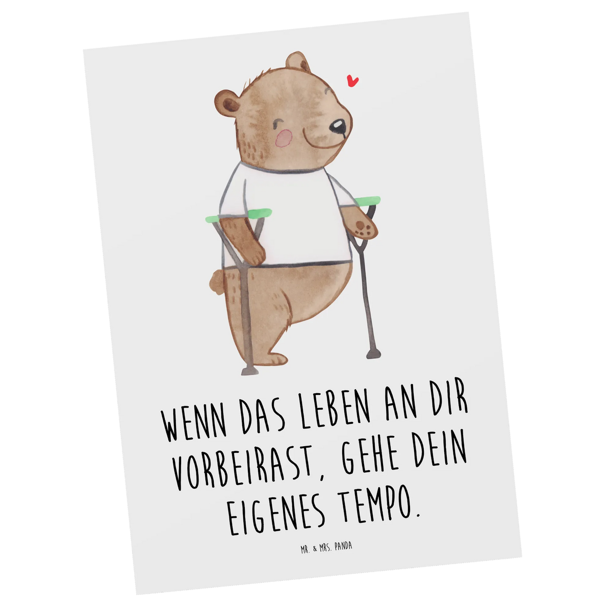 Postcard Bear Leg amputation einzelkarte, spruchkarte, Kunstkarten, Grußkarte, kunstkarte, Postkarten, Ansichtskarte, Motivkarte, Designkarte, bildkarte, Postkarte, Fotokarte, Ansichtskarten, Beinamputation, Bär, Amputation