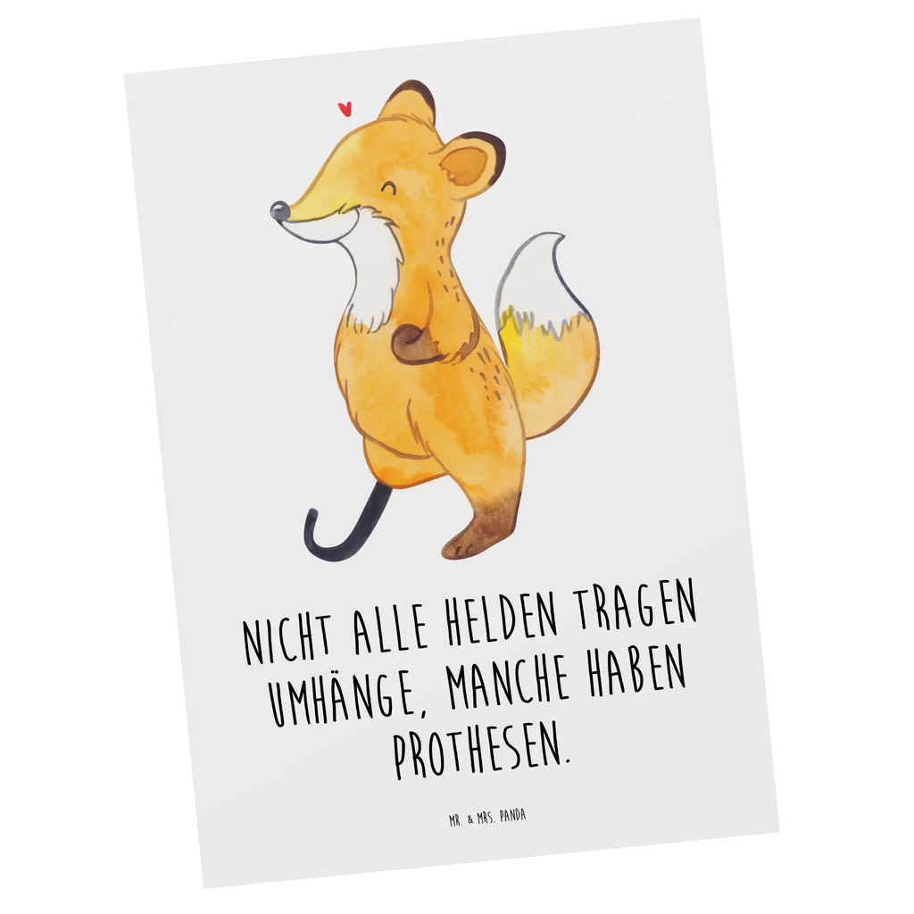 Postcard Fox Leg prosthesis Dankeskarte, Grußkarte, Karte, Geschenkkarte, Ansichtskarte, Postkarte, Einladungskarten Geburtstag, Ansichtskarten, Geburtstagskarte, Einladung Geburtstag, Einladung, Einladungskarte, Beinprothese, Fuchs, Amputation, Beimamputation