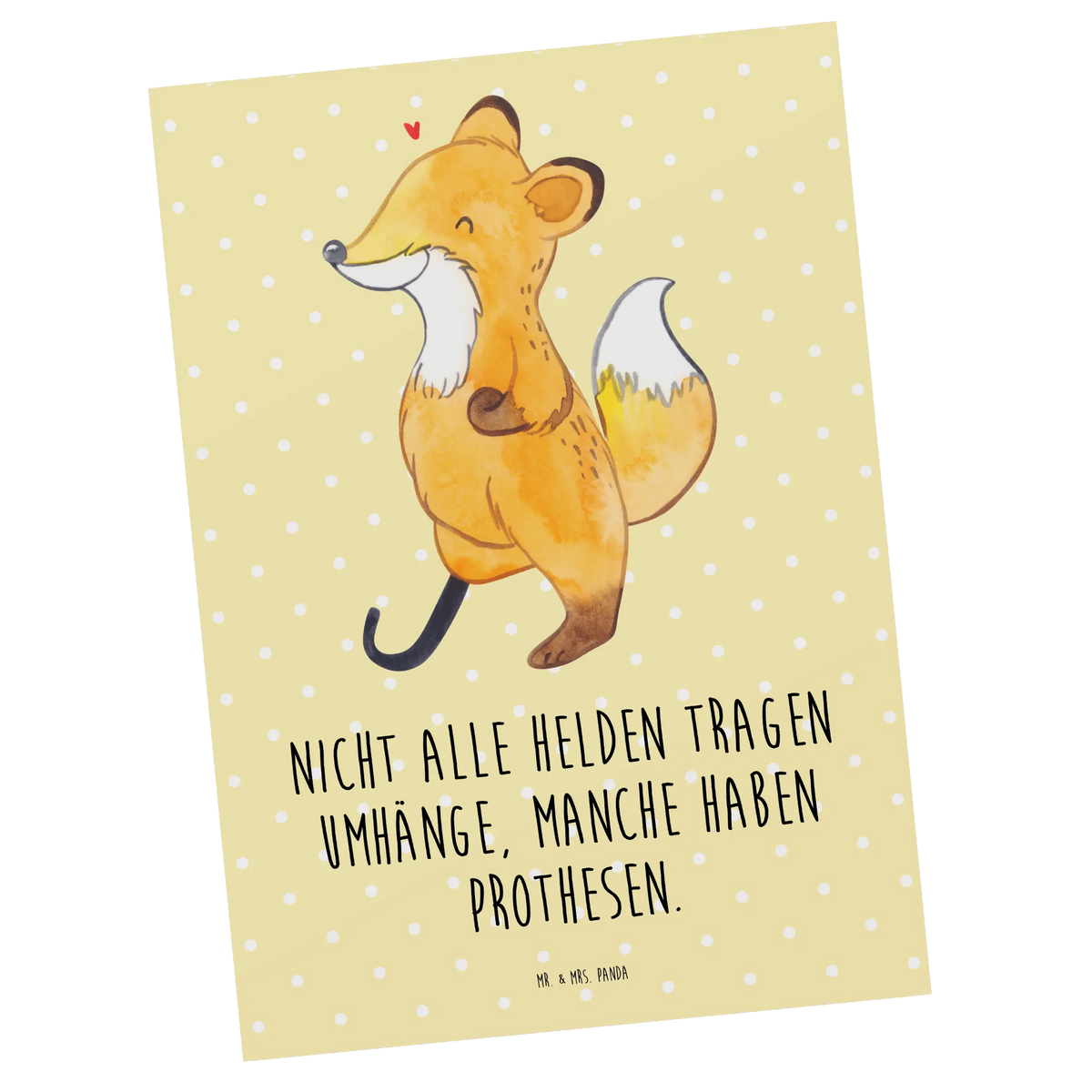 Pocztówka lis proteza nogi Grußkarte, Ansichtskarte, spruchkarte, Fotokarte, Kunstkarten, Designkarte, Postkarten, bildkarte, Motivkarte, kunstkarte, Postkarte, Ansichtskarten, einzelkarte, Amputation, Beinprothese, Fuchs, Beimamputation