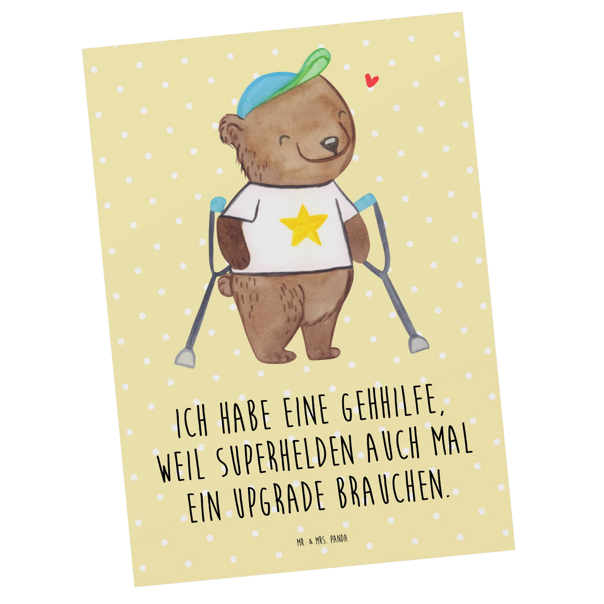 Postcard Bear Walking aids invitation, card, invitation card, gift card, Postcard, postcards, letter, paper, gift