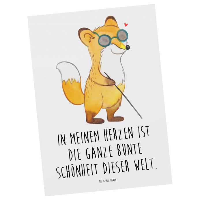 Postkarte Fuchs Blindheit