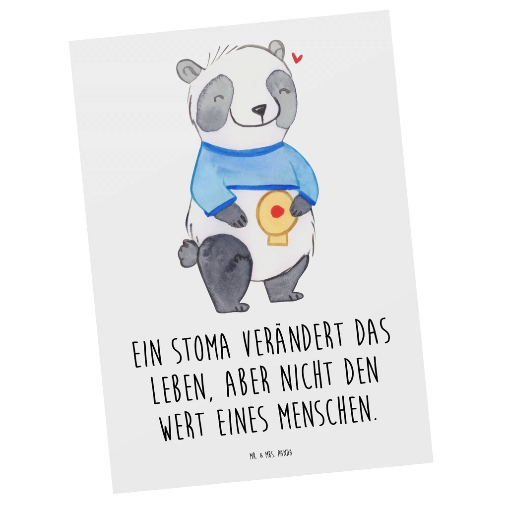 Postcard Panda artificial anus Grußkarte, Ansichtskarten, Geschenkkarte, Karte, Einladungskarte, Postkarte, Ansichtskarte, Einladungskarten Geburtstag, Geburtstagskarte, Dankeskarte, Einladung Geburtstag, Einladung, Stomabeutel, Stoma, künstlicher Darmausgang, Panda