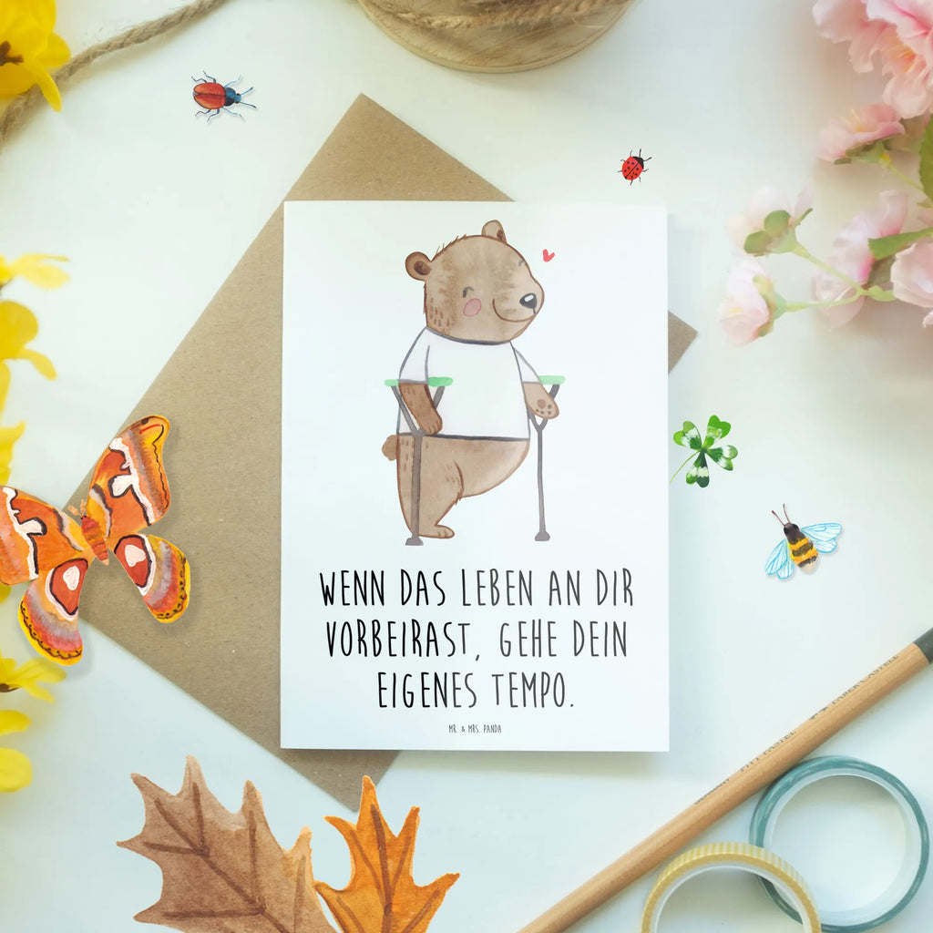 Greetings card Bear Leg amputation wedding card, invitation card, greeting card, birthday card, folding card