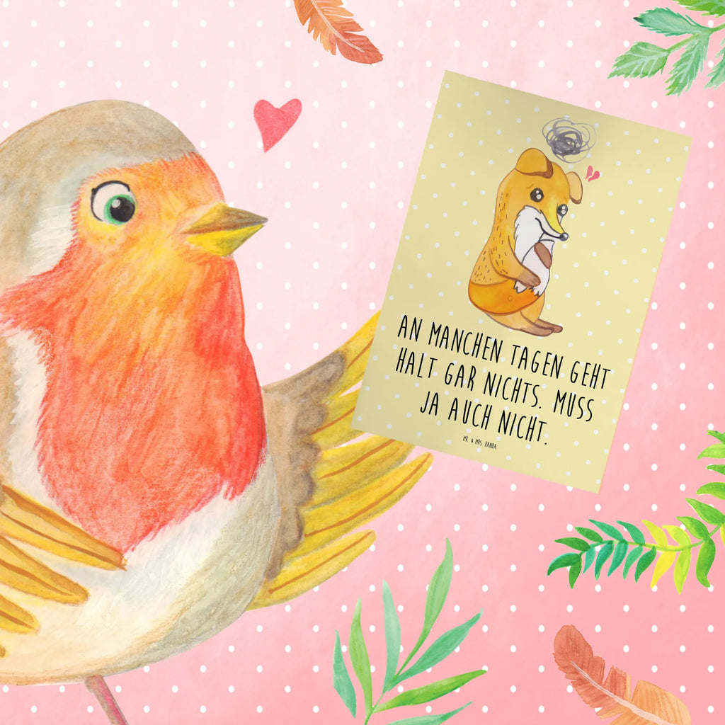 Grußkarte Fuchs Depressionen Karte, Hochzeitskarte, Glückwunschkarte, Klappkarte, Grußkarte, Geburtstagskarte, Ansichtskarten, Einladungskarte, depressiv, Fuchs, Depressionen