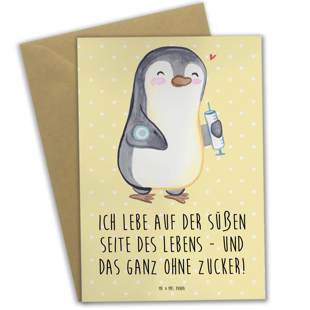 Greetings card Penguin Diabetes Ansichtskarten, Hochzeitskarte, Einladungskarte, Geburtstagskarte, Klappkarte, Karte, Grußkarte, Glückwunschkarte, Zuckerkrankheit, Diabetes Mellitus, Pinguin, Diabetes