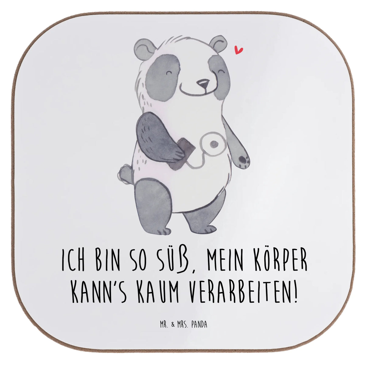 Square coaster Panda Insulin pump gift, gifts, presents, Coasters, breakfast, party, glass coasters