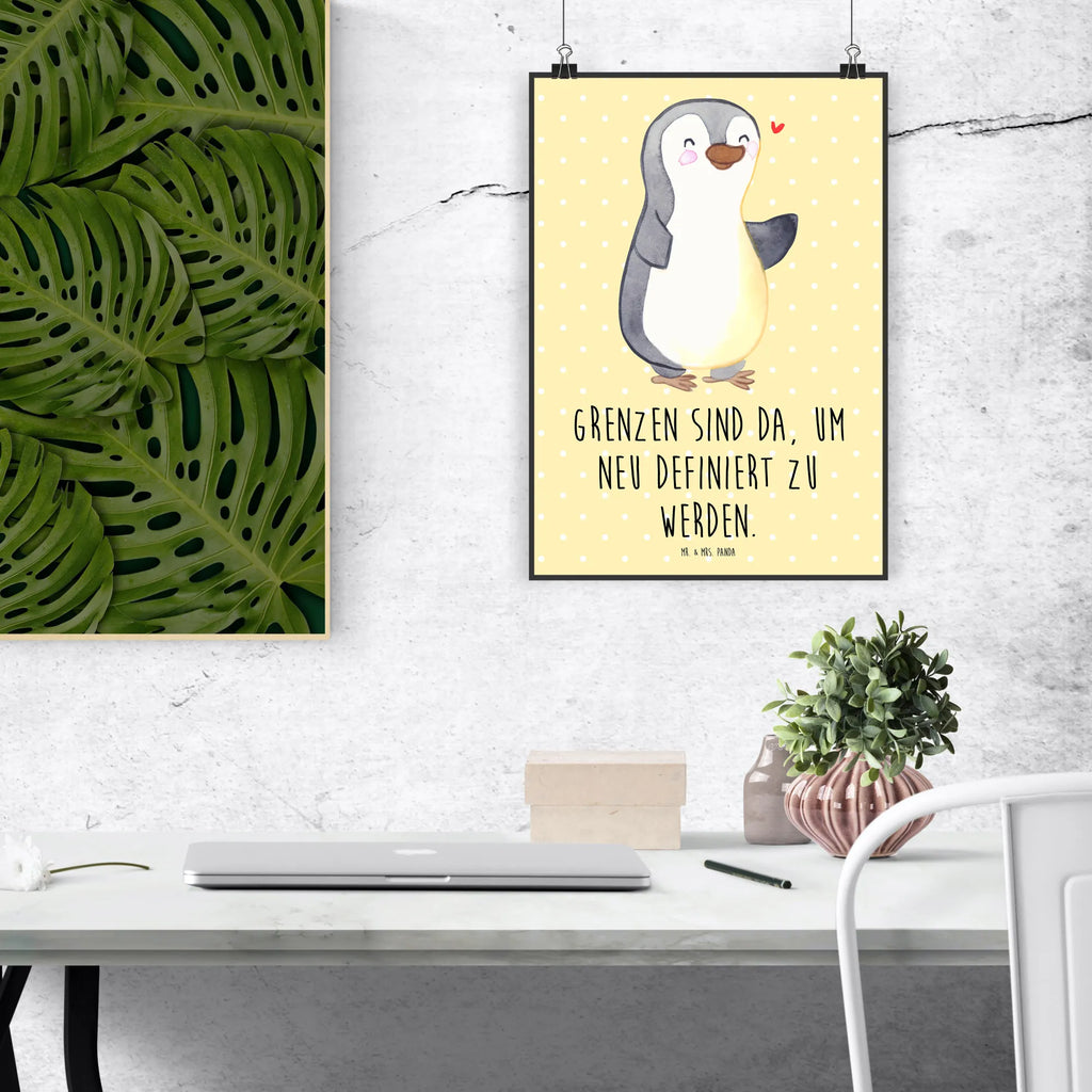Plakat Pingwin Amputacja Posterdruck, Handgemaltes Poster, Kinderposter, Wandposter, Designposter, Poster, Wanddekoration, Kunstdruck, Wanddeko Bild, Küchenposter, Wanddeko, Bild, Raumdekoration, Mr. & Mrs. Panda Poster, Pinguin, Amputation, Armamputation