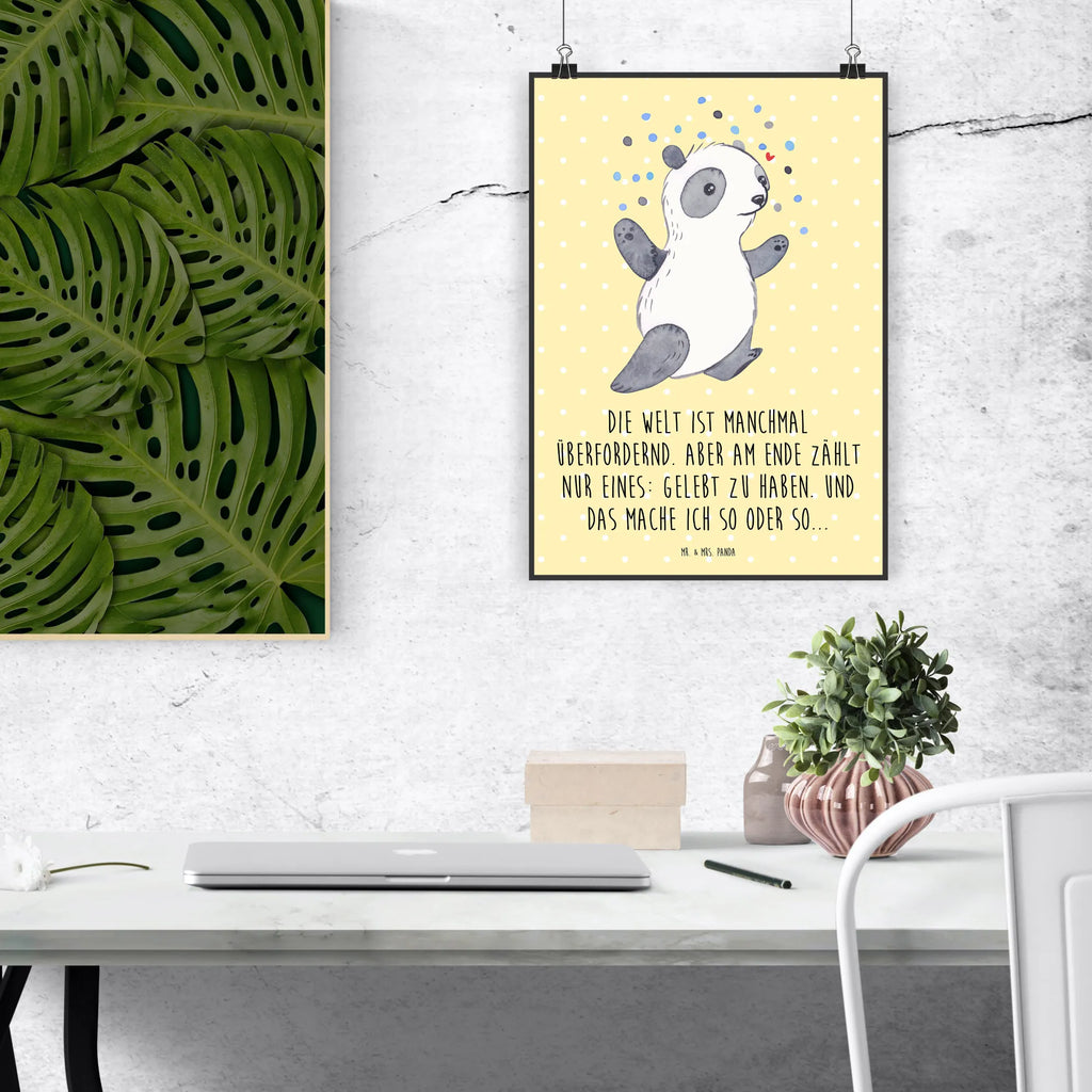 Plakat Panda Bipolar Kinderposter, Wanddeko, Kunstdruck, Küchenposter, Wanddeko Bild, Designposter, Posterdruck, Mr. & Mrs. Panda Poster, Bild, Wanddekoration, Handgemaltes Poster, Raumdekoration, Wandposter, Poster, bipolar, Bipolare Störung, Panda