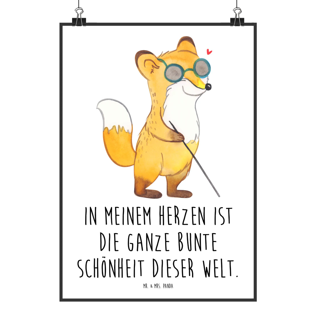 Poster Fuchs Blindheit Deko Bild, Design Poster, kunstdruck poster, wanddeko, kunstposter, drucke, typografie poster, wanddruck, wandkunst, Wandschmuck, Kunstdruck, Bild, Panda Poster, Wanddeko Bild, Wanddekoration, Posterdruck, grafikposter, Wandbild, Designposter, Mr. & Mrs. Panda Poster, Deko Poster, Plakat, Fuchs, Blindheit, Erblindung