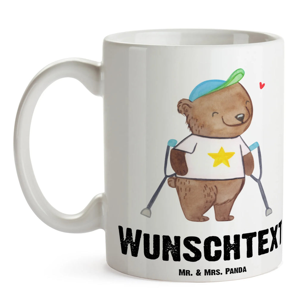 Personalisierte Tasse Bär Gehhilfen Wunschname, Namen, Drucken, Personalisierte Tasse, Tasse mit Namen, Tasse, Namenstasse, Personalisiert, Krücken, Bär, Gehhilfe