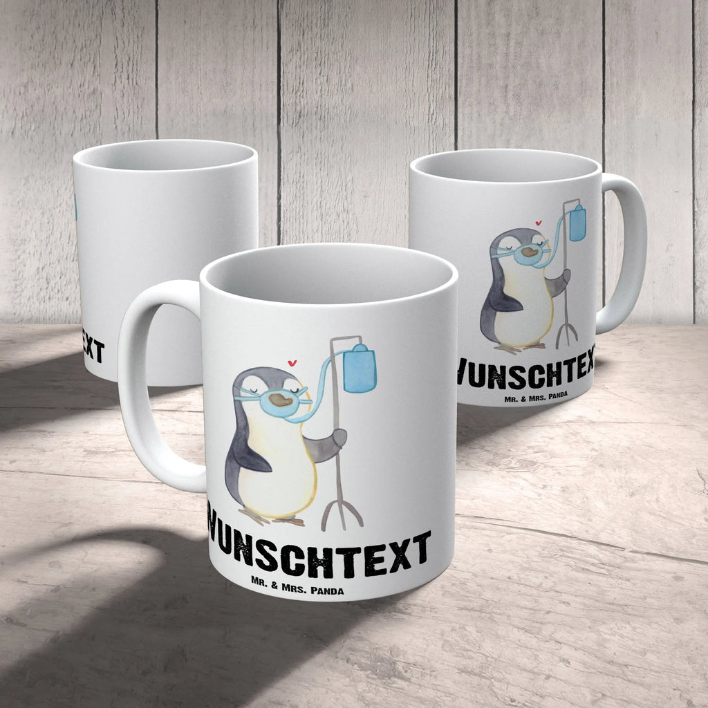 Personalised cup Penguin Oxygen Tasse, Personalisiert, Tasse mit Namen, Namen, Wunschname, Personalisierte Tasse, Drucken, Namenstasse, Sauerstoffgerät, Sauerstofftherapie, Pinguin