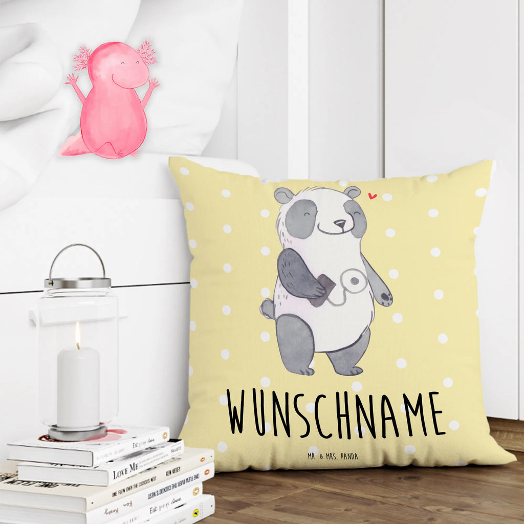 Personalised cushion Panda Insulin pump bedrucken, Kopfkissen, personalisiert, Wunschname, Kissen, Name, Diabetes mellitus, Insulinpumpe, Panda, Diabetes