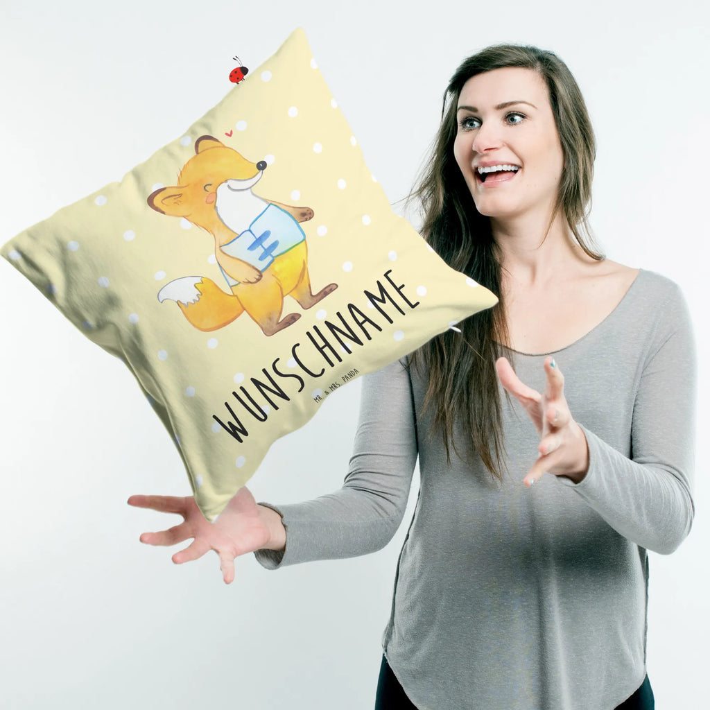 Personalised cushion Fox Orthopedic corset bedrucken, Kopfkissen, Wunschname, Name, personalisiert, Kissen