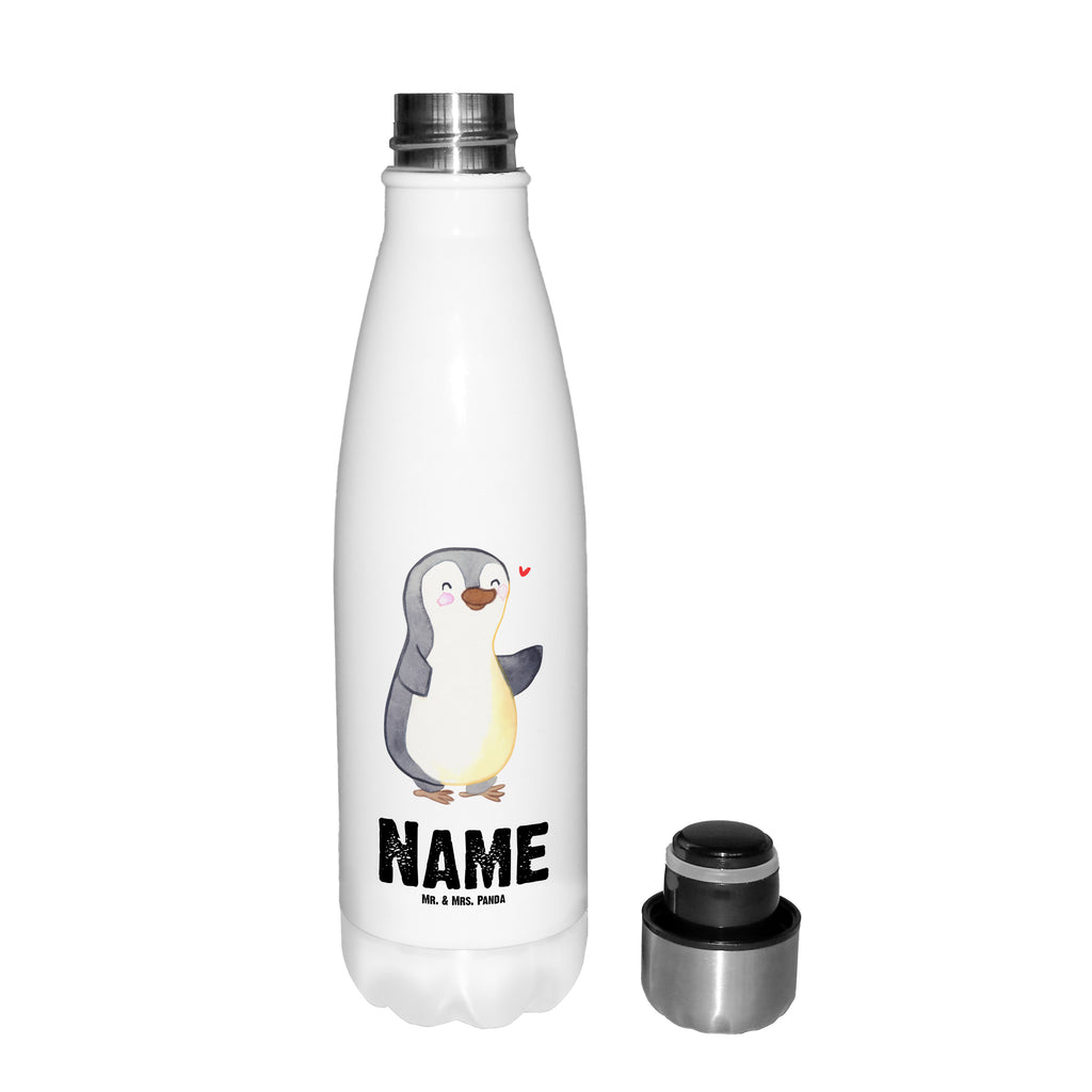 Personalisierte Thermosflasche Pinguin Amputation Personalisierte Isolierflasche, Personalisierte Thermoflasche, Personalisierte Trinkflasche, Trinkflasche Mit Namen, Wunschname, Bedrucken, Namensflasche, Pinguin, Amputation, Armamputation