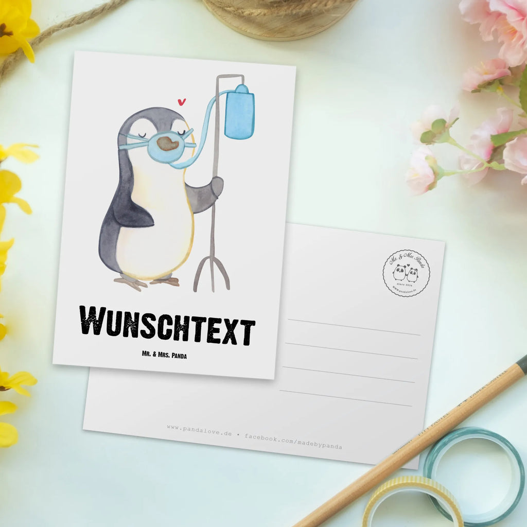 Personalised postcard Penguin Oxygen Postkarte personalisierbar, Einladung mit Namen, Postkarte mit Wunschtext, Karte mit Wunschtext, Grußkarte mit Wunschtext, Postkarte bedrucken, Ansichtskarte mit Namen, Ansichtskarte mit Wunschtext, Geschenkkarte mit Namen, Karte mit Namen, Postkarte mit Namen, Einladung mit Wunschtext, Geschenkkarte mit Wunschtext, Grußkarte mit Namen, Pinguin, Sauerstofftherapie, Sauerstoffgerät