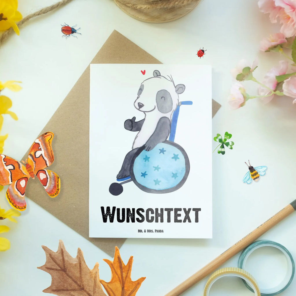 Spersonalizowana kartka z życzeniami Panda wózek inwalidzki Personalisiertere Klappkarte, Personalisierte Glückwunschkarte, Personalisierte Einladungskarte, Grußkarte mit Namen, Personalisierte Grußkarte, Grußkarte selbst gestalten, Grußkarten personalisiert, Personalisierte Karte, Grußkarte selber drucken, Personalisierte Hochzeitskarte, Grußkarte als Geldgeschenk, Personalisierte Geburtstagskarte, Grußkarte mit persönlichen Nachrichten, Panda, Rollstuhl