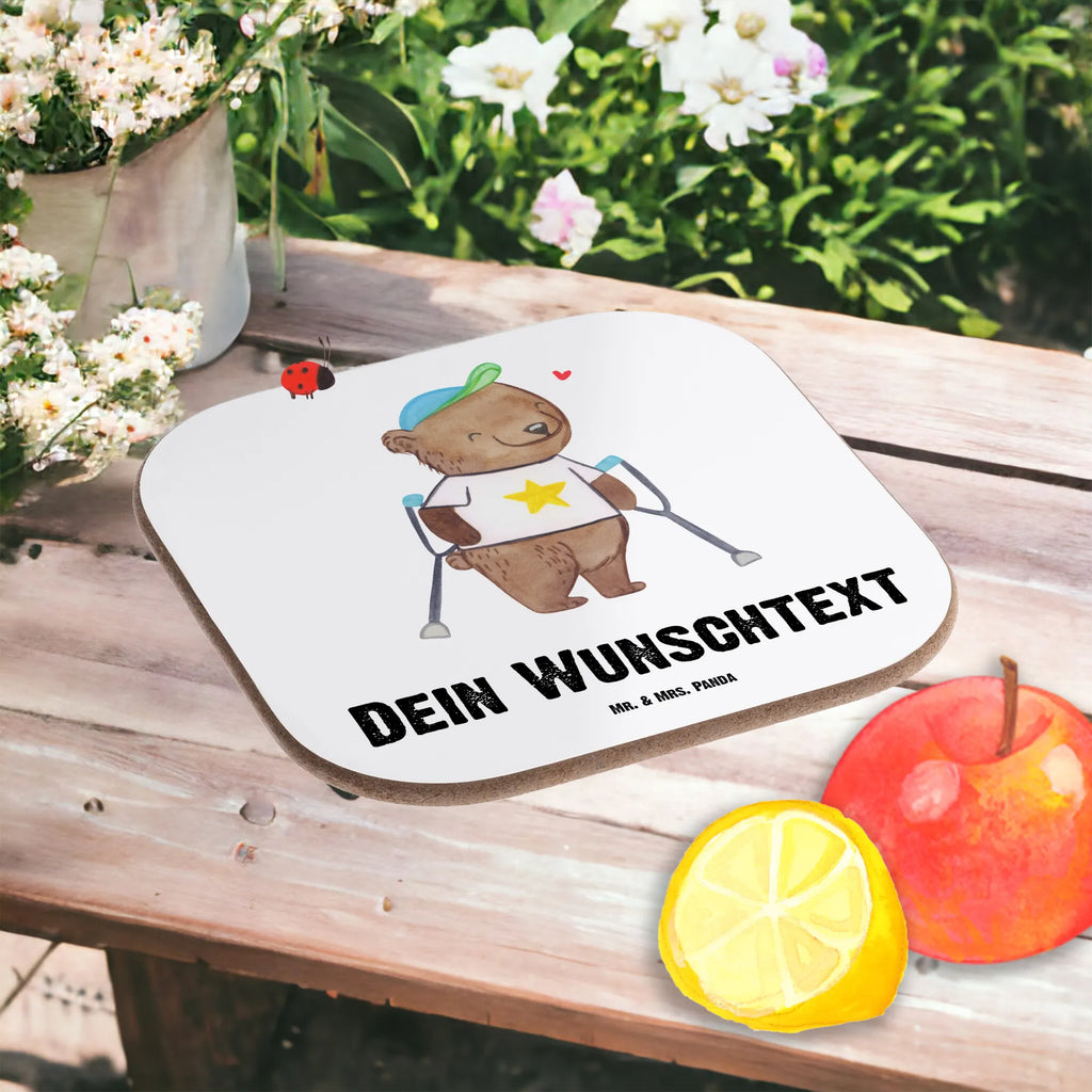 Personalised coaster Bear Walking aids PErsonalisierte Bierdeckel, Peronalisierte Untersetzer Gläser, Personalisierte Glasuntersetzer, Personalisierte Untersetzer, Bedrucken, Personalisieren, Namensaufdruck, Untersetzer mit Namen, Personalisiert Getränkeuntersetzer, Bär, Krücken, Gehhilfe
