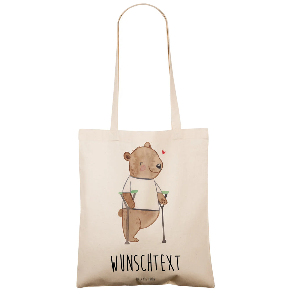 Personalised tote bag Bear Leg amputation Personalisierter Stoffbeutel, Personalisierte Kindergartentasche, Tragetasche mit Namen, Personalisierte Tasche, Personalisierte Beuteltasche, Personalisierte Jutetasche, Personalisierter Beutel, Stoffbeutel mit Namen, Personalisierter Jutebeutel, Einkaufstasche mit Namen, Personalisierte Einkaufstasche, Beinamputation, Amputation, Bär
