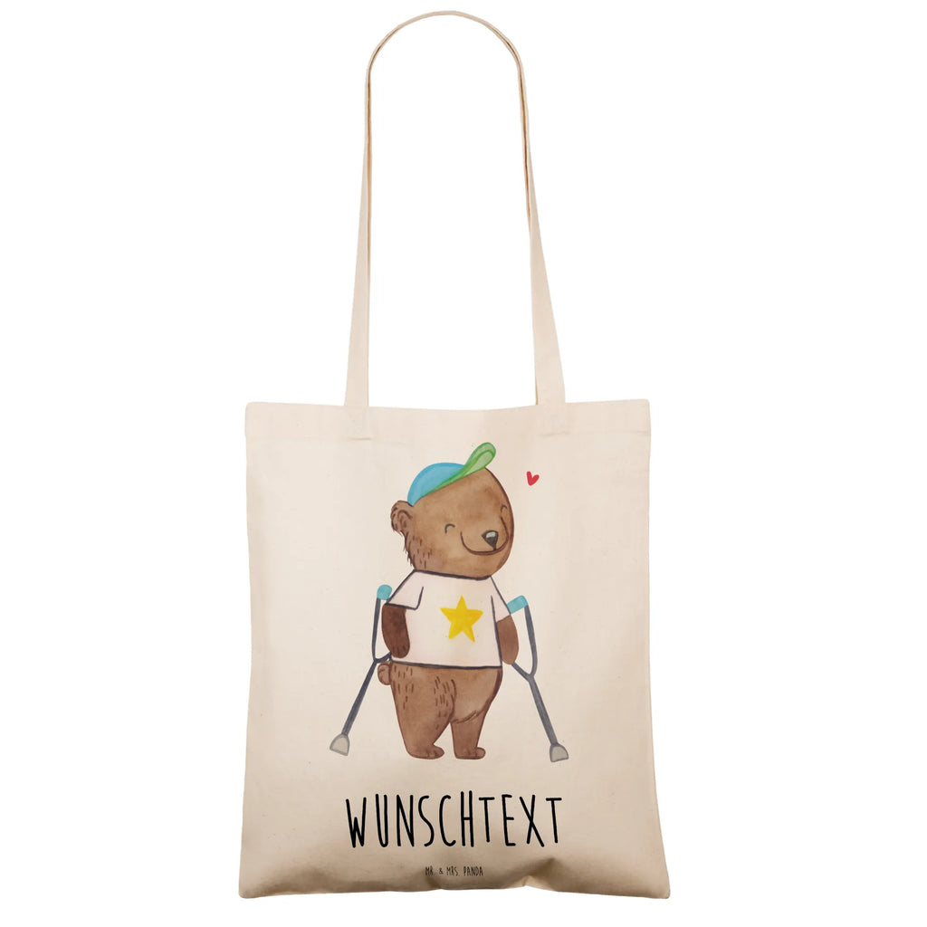 Personalised tote bag Bear Walking aids Personalisierte Beuteltasche, Personalisierte Einkaufstasche, Stoffbeutel mit Namen, Tragetasche mit Namen, Personalisierte Tasche, Personalisierte Kindergartentasche, Einkaufstasche mit Namen, Personalisierter Beutel, Personalisierte Jutetasche, Personalisierter Stoffbeutel, Personalisierter Jutebeutel, Bär, Krücken, Gehhilfe
