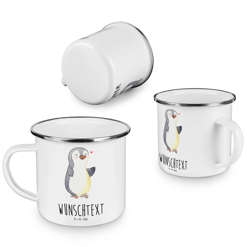 Personalised enamel cup Penguin Amputation Namenstasse, Campinggeschirr personalsisert, tasse bedrucken, Emaille Tasse personalisiert, tassen bedrucken, Campingtasse bedrucken, personalisierte tassen, tasse selbst gestalten, personalisierte tasse, tasse mit namen, Campingtasse personalisiert, Emaille Tasse mit Namen, Amputation, Armamputation, Pinguin
