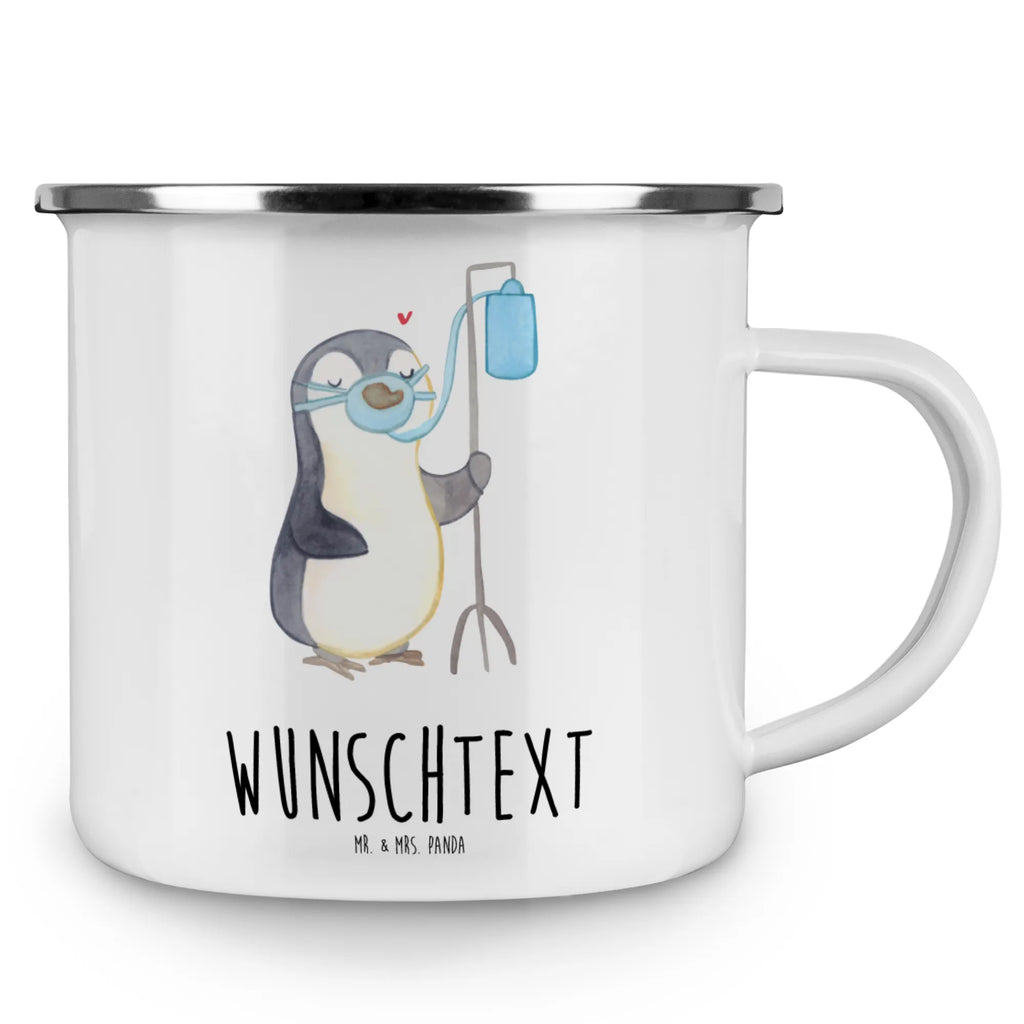 Personalisierte Emaille Tasse Pinguin  Sauerstoff tasse selbst gestalten, Emaille Tasse personalisiert, Namenstasse, Campingtasse personalisiert, tasse mit namen, tassen bedrucken, personalisierte tassen, Emaille Tasse mit Namen, personalisierte tasse, tasse bedrucken, Campingtasse bedrucken, Campinggeschirr personalsisert, Sauerstofftherapie, Pinguin, Sauerstoffgerät